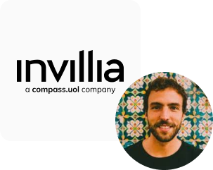 Imagem da logo da Invillia e do Marketing Manager